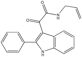 2-oxo-2-(2-phenyl-1H-indol-3-yl)-N-prop-2-enylacetamide Struktur