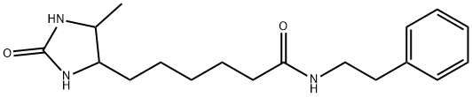 6-(5-methyl-2-oxoimidazolidin-4-yl)-N-(2-phenylethyl)hexanamide Struktur