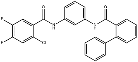 2-chloro-4,5-difluoro-N-[3-[(2-phenylbenzoyl)amino]phenyl]benzamide Struktur