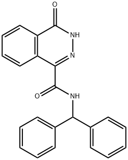 N-benzhydryl-4-oxo-3H-phthalazine-1-carboxamide Struktur