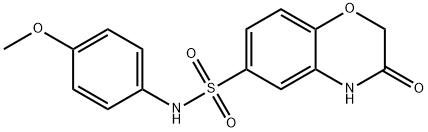 N-(4-methoxyphenyl)-3-oxo-4H-1,4-benzoxazine-6-sulfonamide Struktur