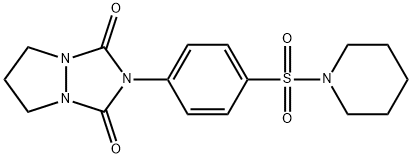 2-(4-piperidin-1-ylsulfonylphenyl)-6,7-dihydro-5H-pyrazolo[1,2-a][1,2,4]triazole-1,3-dione Struktur