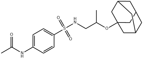 N-[4-[2-(1-adamantyloxy)propylsulfamoyl]phenyl]acetamide Struktur