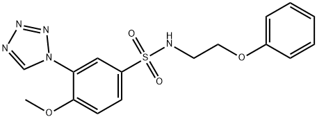 4-methoxy-N-(2-phenoxyethyl)-3-(tetrazol-1-yl)benzenesulfonamide Struktur