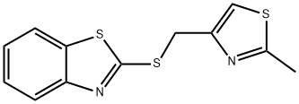 2-[(2-methyl-1,3-thiazol-4-yl)methylsulfanyl]-1,3-benzothiazole Struktur