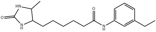 N-(3-ethylphenyl)-6-(5-methyl-2-oxoimidazolidin-4-yl)hexanamide Struktur