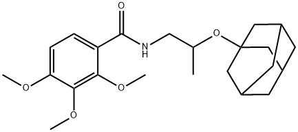 N-[2-(1-adamantyloxy)propyl]-2,3,4-trimethoxybenzamide Struktur