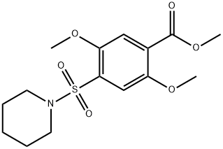 methyl 2,5-dimethoxy-4-piperidin-1-ylsulfonylbenzoate Struktur