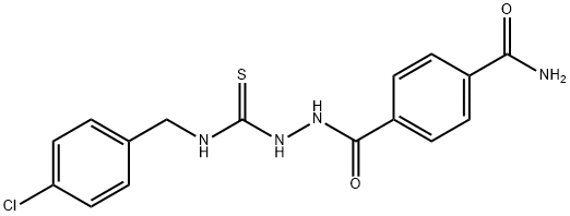 4-[[(4-chlorophenyl)methylcarbamothioylamino]carbamoyl]benzamide Struktur