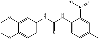 1-(3,4-dimethoxyphenyl)-3-(4-methyl-2-nitrophenyl)thiourea Struktur