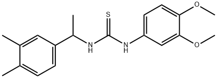 1-(3,4-dimethoxyphenyl)-3-[1-(3,4-dimethylphenyl)ethyl]thiourea Struktur