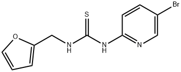 1-(5-bromopyridin-2-yl)-3-(furan-2-ylmethyl)thiourea Struktur