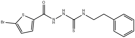 1-[(5-bromothiophene-2-carbonyl)amino]-3-(2-phenylethyl)thiourea Struktur