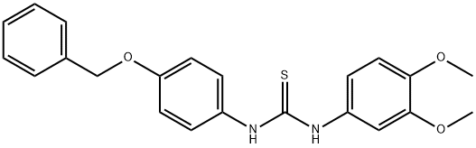 1-(3,4-dimethoxyphenyl)-3-(4-phenylmethoxyphenyl)thiourea Struktur