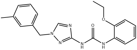 1-(2-ethoxyphenyl)-3-[1-[(3-methylphenyl)methyl]-1,2,4-triazol-3-yl]urea Struktur