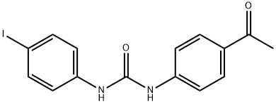 1-(4-acetylphenyl)-3-(4-iodophenyl)urea Struktur