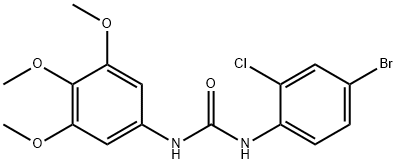 1-(4-bromo-2-chlorophenyl)-3-(3,4,5-trimethoxyphenyl)urea Struktur