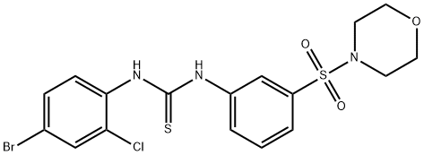 1-(4-bromo-2-chlorophenyl)-3-(3-morpholin-4-ylsulfonylphenyl)thiourea Struktur