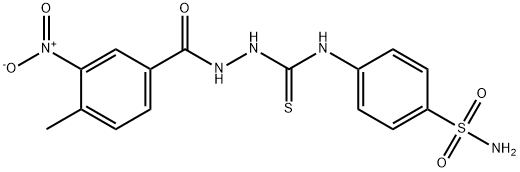 1-[(4-methyl-3-nitrobenzoyl)amino]-3-(4-sulfamoylphenyl)thiourea Struktur