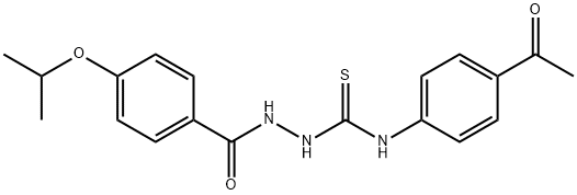 1-(4-acetylphenyl)-3-[(4-propan-2-yloxybenzoyl)amino]thiourea Struktur