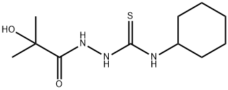 1-cyclohexyl-3-[(2-hydroxy-2-methylpropanoyl)amino]thiourea Struktur