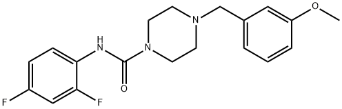 N-(2,4-difluorophenyl)-4-[(3-methoxyphenyl)methyl]piperazine-1-carboxamide Struktur