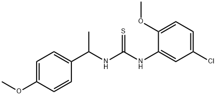 1-(5-chloro-2-methoxyphenyl)-3-[1-(4-methoxyphenyl)ethyl]thiourea Struktur