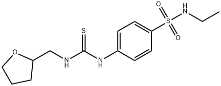 1-[4-(ethylsulfamoyl)phenyl]-3-(oxolan-2-ylmethyl)thiourea Struktur