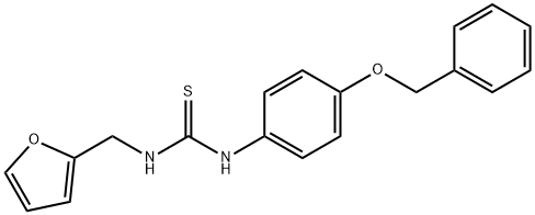 1-(furan-2-ylmethyl)-3-(4-phenylmethoxyphenyl)thiourea Struktur