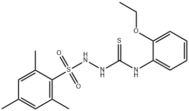 1-(2-ethoxyphenyl)-3-[(2,4,6-trimethylphenyl)sulfonylamino]thiourea Struktur