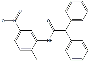 N-(2-methyl-5-nitrophenyl)-2,2-diphenylacetamide Struktur