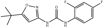 1-(5-tert-butyl-1,2-oxazol-3-yl)-3-(2,4-difluorophenyl)urea Struktur