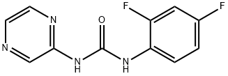 1-(2,4-difluorophenyl)-3-pyrazin-2-ylurea Struktur