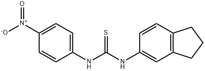 1-(2,3-dihydro-1H-inden-5-yl)-3-(4-nitrophenyl)thiourea Struktur