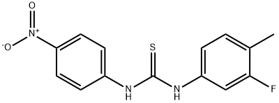 1-(3-fluoro-4-methylphenyl)-3-(4-nitrophenyl)thiourea Struktur