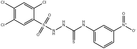 1-(3-nitrophenyl)-3-[(2,4,5-trichlorophenyl)sulfonylamino]thiourea Struktur