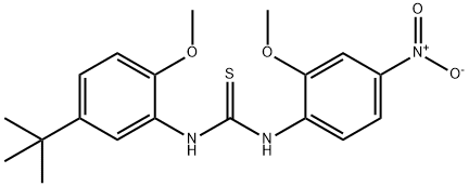 1-(5-tert-butyl-2-methoxyphenyl)-3-(2-methoxy-4-nitrophenyl)thiourea Struktur