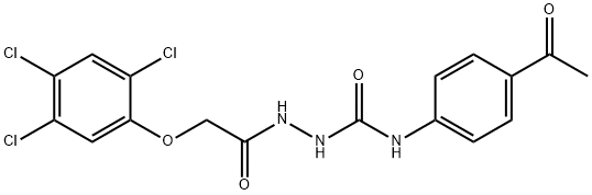 1-(4-acetylphenyl)-3-[[2-(2,4,5-trichlorophenoxy)acetyl]amino]urea Struktur