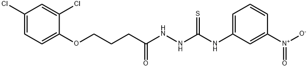 1-[4-(2,4-dichlorophenoxy)butanoylamino]-3-(3-nitrophenyl)thiourea Struktur