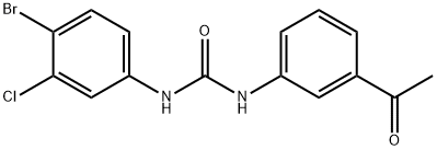 1-(3-acetylphenyl)-3-(4-bromo-3-chlorophenyl)urea Struktur