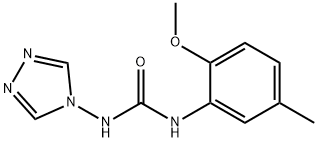 1-(2-methoxy-5-methylphenyl)-3-(1,2,4-triazol-4-yl)urea Struktur