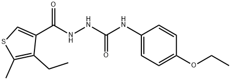 1-(4-ethoxyphenyl)-3-[(4-ethyl-5-methylthiophene-3-carbonyl)amino]urea Struktur