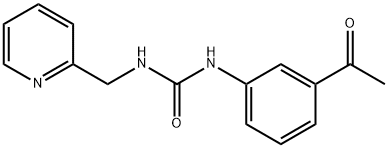 1-(3-acetylphenyl)-3-(pyridin-2-ylmethyl)urea Struktur