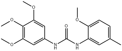 1-(2-methoxy-5-methylphenyl)-3-(3,4,5-trimethoxyphenyl)urea Struktur