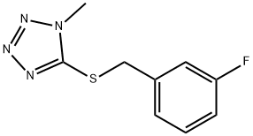 5-[(3-fluorophenyl)methylsulfanyl]-1-methyltetrazole Struktur