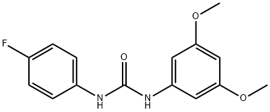 1-(3,5-dimethoxyphenyl)-3-(4-fluorophenyl)urea Struktur