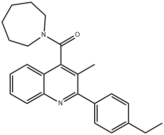 azepan-1-yl-[2-(4-ethylphenyl)-3-methylquinolin-4-yl]methanone Struktur