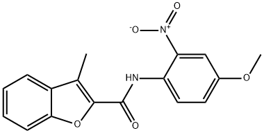 N-(4-methoxy-2-nitrophenyl)-3-methyl-1-benzofuran-2-carboxamide Struktur