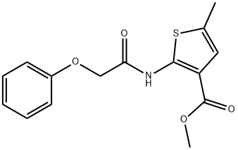 methyl 5-methyl-2-[(2-phenoxyacetyl)amino]thiophene-3-carboxylate Struktur