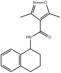 3,5-dimethyl-N-(1,2,3,4-tetrahydronaphthalen-1-yl)-1,2-oxazole-4-carboxamide Struktur